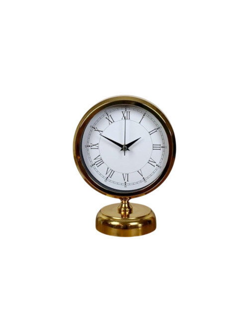 Büro Ev Ofis Hediyesi için 25x20CM Golden Metal Edge Masa Saati