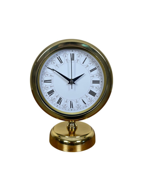 Büro Ev Ofis Hediyesi için 25x20CM Golden Metal Tasarım Masa Saati