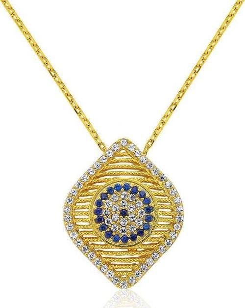 925 Ayar Gümüş Nazar Kadın Gümüş Kolye