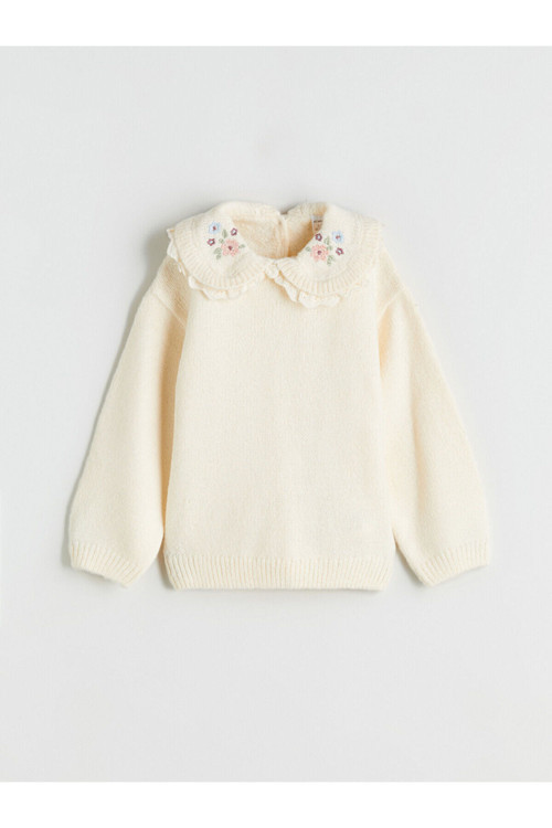 İzr Yeni Sezon Bebe Yaka Kız Çocuk Kazak