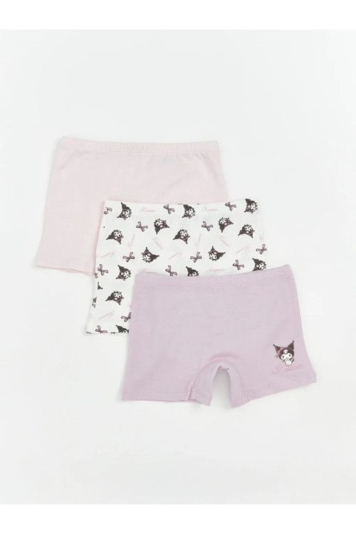 Kuromi Baskılı Kız Çocuk Boxer 3'Lü