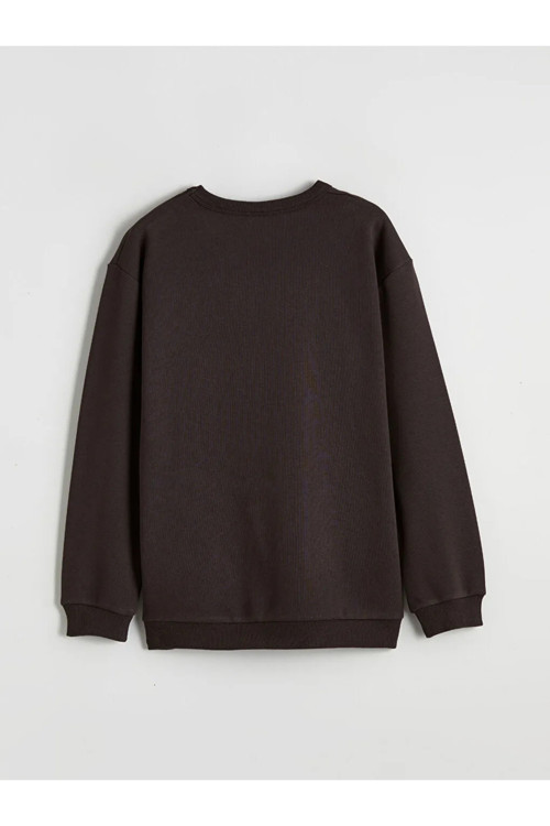 New York Baskılı Erkek Çocuk Kalın Sweatshirt