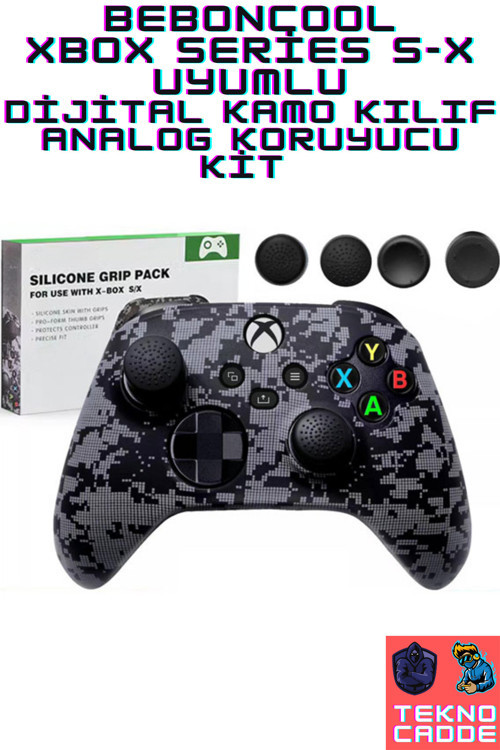 HGBA Xbox Series X/S 9.Nesil Kol Uyumlu Dijital Kamo Kılıf Analog Koruyucu Hediyeli