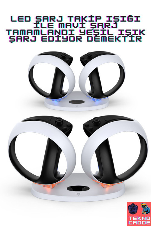 Tp5-3505 Led Işıklı Playstation Vr2 Ps Vr2 Gamepad Joystick Manyetik Şarj Standı