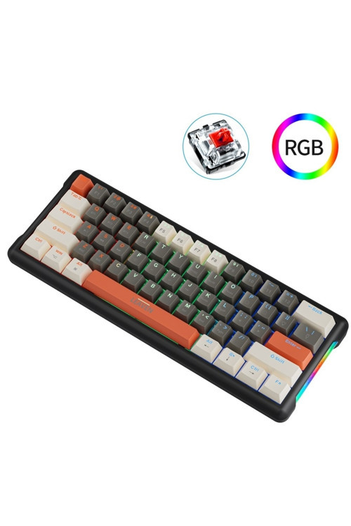 Leaven K610 Ayrılabilir Kablolu Hot Swap Gamer Mekanik Klavye-kırmızı Switch