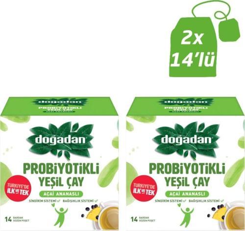 Probiyotikli Yeşil Çay Açai Ananas 14Lü X2