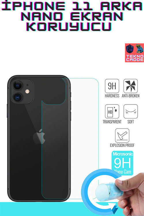 iPhone 11 Esnek Nano Arka Cam Ekran Koruyucu