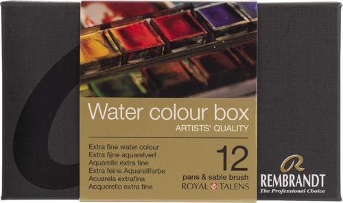 Watercolour Box 12'li Tablet Sulu Boya Seti Metal Kutulu / 05838612
