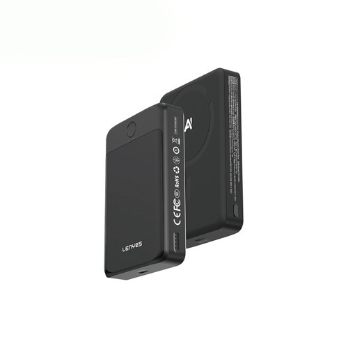 PW1008D PD 20W LED Ekranlı Yapay Zeka Destekli İnce Wireless Powerbank 15W 10.000mAh Siyah