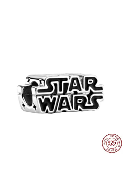 Star Wars Gümüş Renk Yazılı Charm