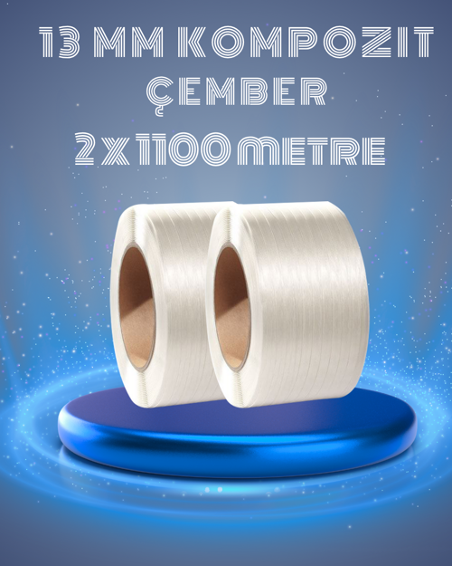 13 mm 2'li Beyaz Kompozit Lifli Çember 1100 Metre