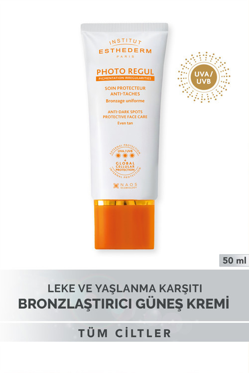 Photo Regul Leke Karşıtı Etkili Bronzlaştırıcı Yaşlanma Karşıtı UVA/UVB SPF50+ Güneş Kremi 50ML
