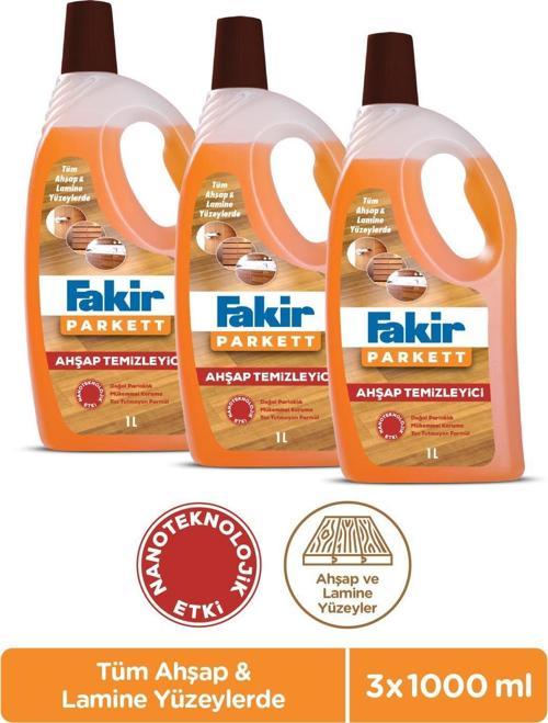 Parkett Nano Teknolojili Ahşap Temizleyici 1000ml x 3 Adet