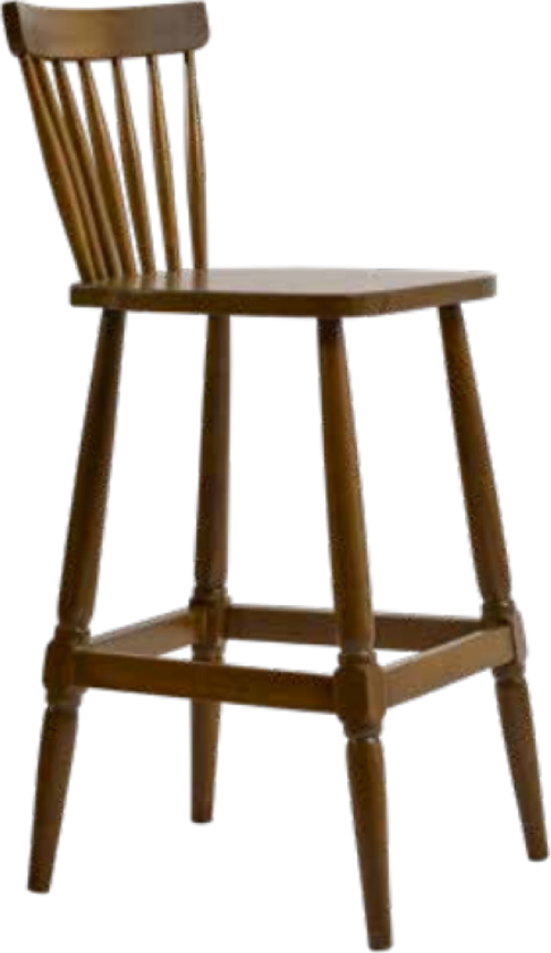 Sandalye 1922 Zus282 KAFES Model Yüksek CAFE/MUTFAK Kayın Oval Çıta Ceviz El yapı