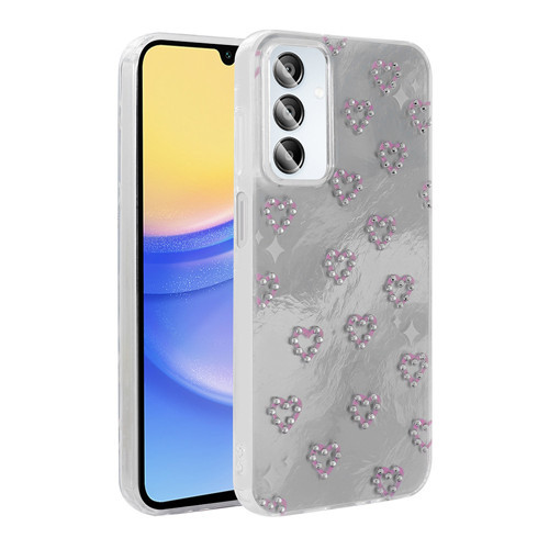 Galaxy A15 Kılıf Kamera Çıkıntılı Parlak Figürlü Shiny Happy Silikon Kapak