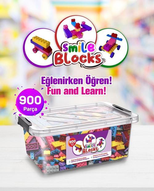 Smile Blocks 900 Parça Plastik Kutulu Mikro Blok