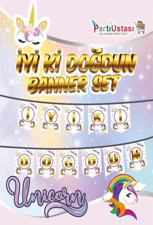 Partioyunevi Unicorn Iyiki Doğdun Banner Yazı