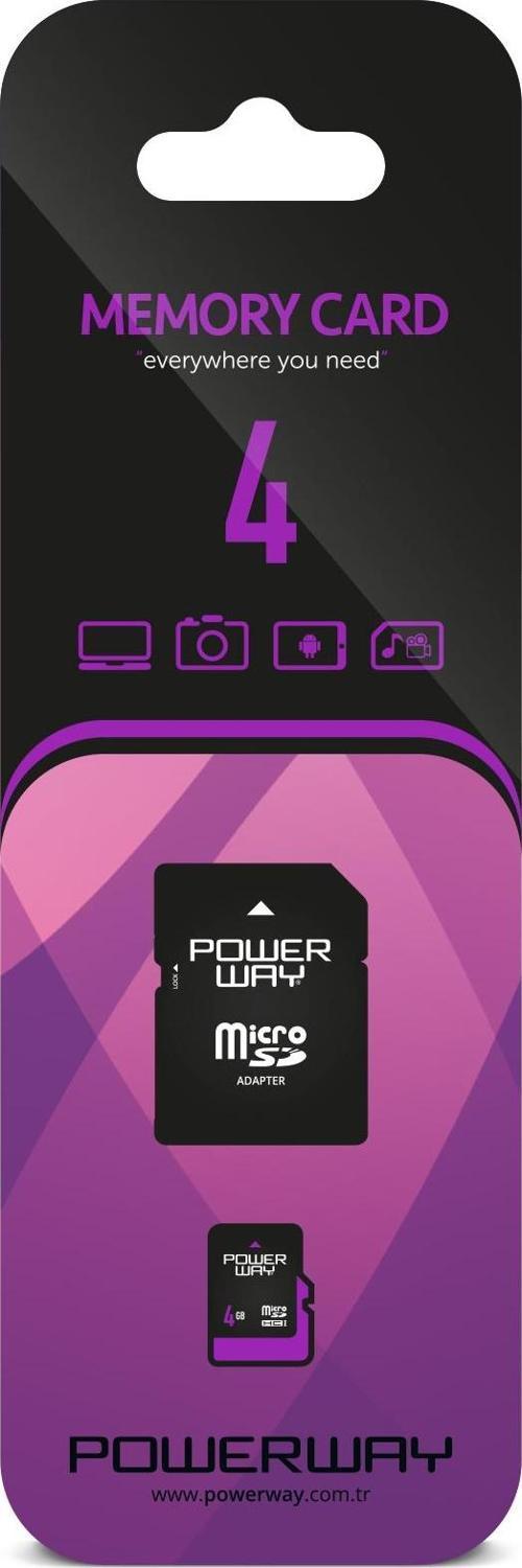 4 GB Micro SD Hafıza Kartı Adaptör Dahil