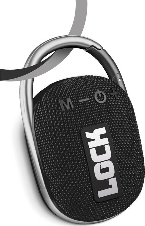 Lock Siyah Taşınabilir Bluetooth Hoparlör Kilit Özellikli Yüksek Ses Gücü