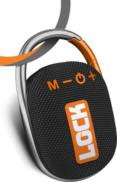 Lock Turuncu Taşınabilir Bluetooth Hoparlör Kilit Özellikli Yüksek Ses Gücü