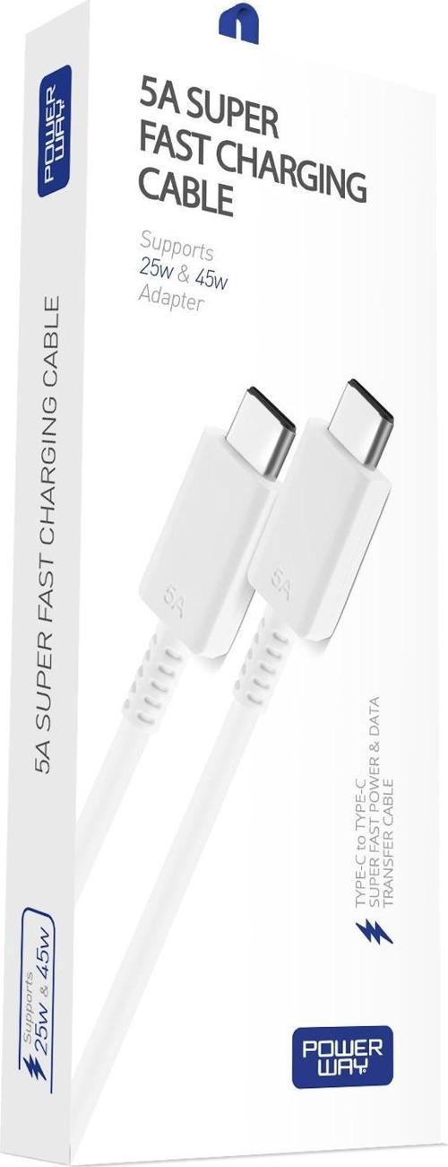 S5 45 Watt Hızlı Şarj Destekli 5A İki Ucu Type-C Şarj ve Veri Aktarma Kablosu Orjinal Dayanıklı