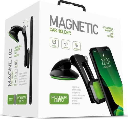 TT17 Araç İçi Oynar Başlıklı Mıknatıslı Vantuslu Telefon Tutucu