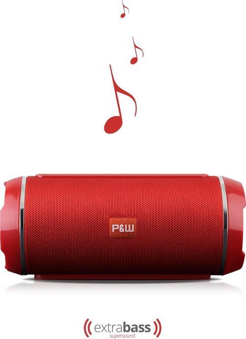 Wrx05 90 Db Sd Kart Aux Usb Girişli Kırmızı Kablosuz Bluetooth Speaker Hoparlör Ses Bombası Fm Radyo