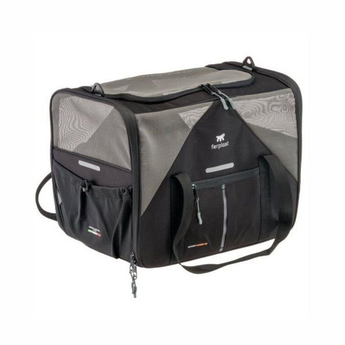 Voyager 450 Kedi ve Köpek Kumaş Taşıma Çantası Siyah 55x33x37 cm
