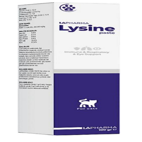 Lysine Paste 100 gr | Kedi Herpes Virüsü (FHV-1), Göz Akıntısı ve Hapşırık Önleyici L-Lizin