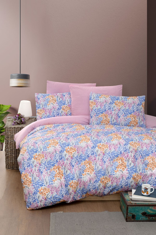 Mystory Home Lastikli Çarşaflı Çift Kişilik Nevresim Takımı Colore