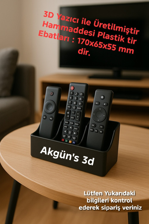 Dağınıklığa Son! Şık Ve Pratik 3'Lü Kumanda Tutucu Stand