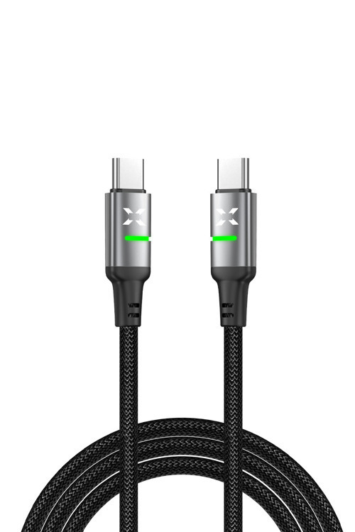 Xenon Smart Type C Hızlı Şarj Kablosu | Type-C to Type-C, 60W, 480 Mpbs, 2m, PD, Örgü, Led Göstergeli (X6422) 2