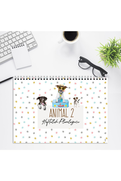 A4 Haftalık Planlayıcı Dogs Animal 2