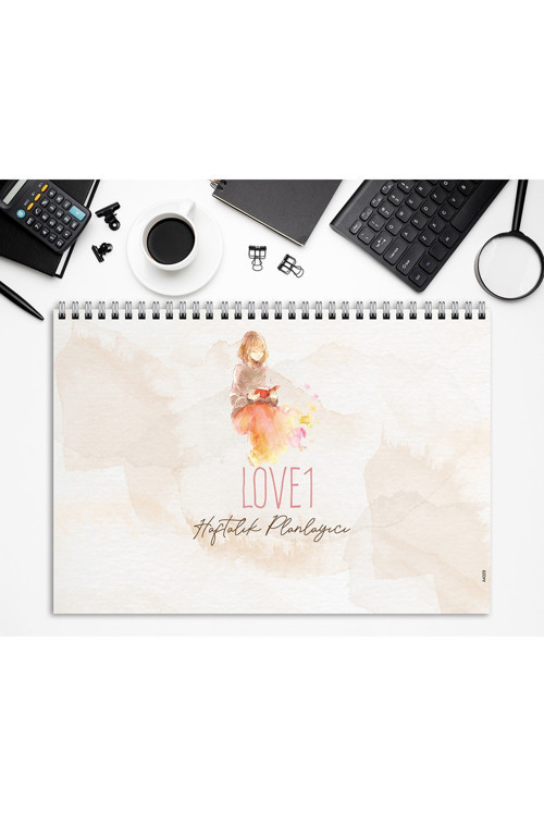 A4 Haftalık Planlayıcı Girl Child Love 1