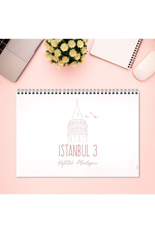 A4 Haftalık Planlayıcı Istanbul 3 - Konsept Defterler - Orta - Spiralli - Karton