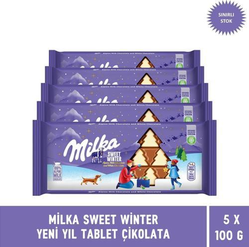 Sweet Winter Yılbaşı Tablet Çikolata 100 gr - 5 Adet