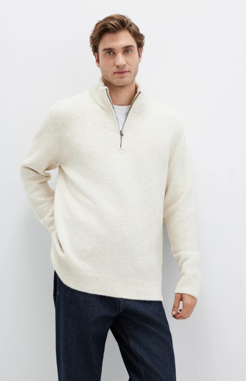 Mavi M0710380-88200 Half Zip Kazak Yarım Fermuarlı Erkek Sweatshirt