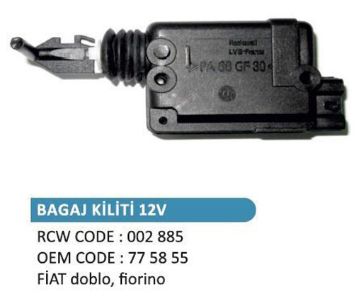 Bagaj Kilit Motoru Fıat Tofaş Doblo Fıorıno (1 Ad )