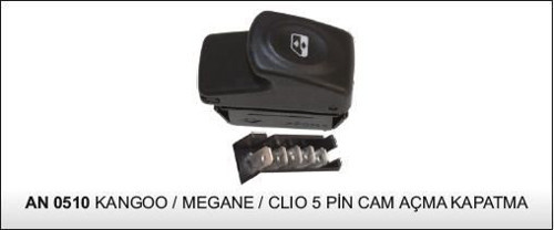 Anahtar Cam Açma Kangoo/Megane/Clıo 5P Siyah 25251-An707- An0510 (1 Ad )