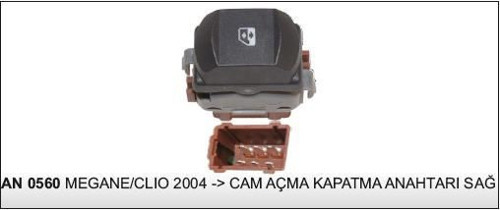 Anahtar Cam Açma Megane Iı/Clıo Iı 2008-> Sağ 25258 - An713 - An0560 (1 Ad )