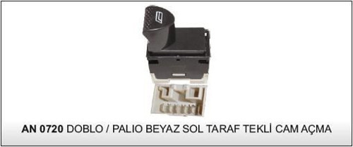 Anahtar Cam Açma Doblo/Palıo/Albea Tek Beyaz Sol 25175 - An210 - An0720 (1 Ad )