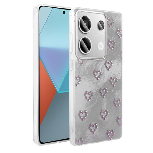 Redmi Note 13 Pro 4G Kılıf Kamera Çıkıntılı Parlak Figürlü Shiny Happy Silikon Kapak