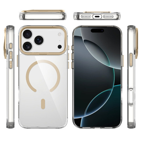 iPhone 17 Pro Max Kılıf Magsafe Şarj Özellikli Kamera Standlı Airbagli Leke Tutmaz Lüx Kapak
