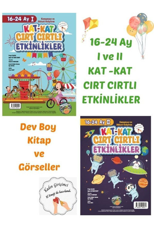 16-24 Ay Cırt Cırtlı Etkinlikler - Akordiyon Kitap Dev Boy I Ve Iı Kat Kat Cırt Cırtlı Etkinlikler