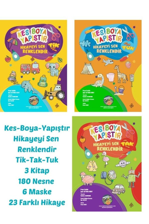 Kes Boya Yapıştır Hikayeyi Sen Renklendir- Tik Tak Tuk
