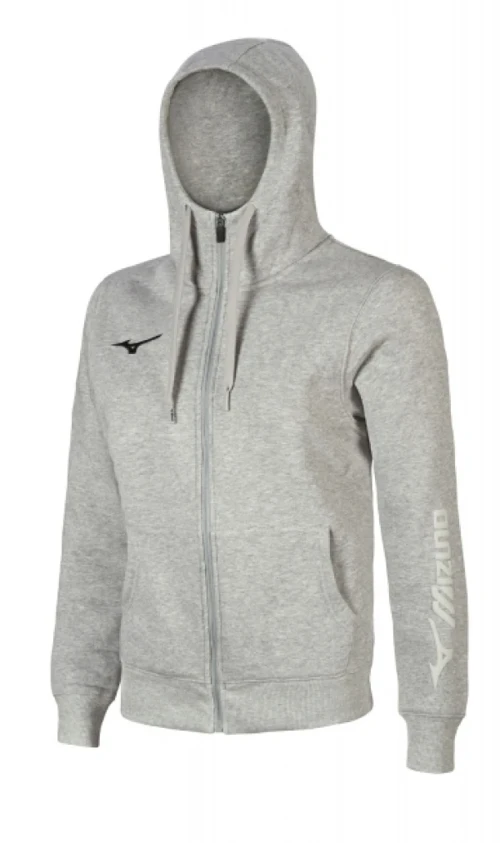 Sweat Fermuarlı Kapüşonlu Erkek Sweatshirt Gri