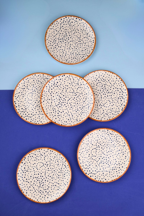 Porselen Spotty Pasta Tabağı 19,50cm SP1 6 Kişilik 6 Parça