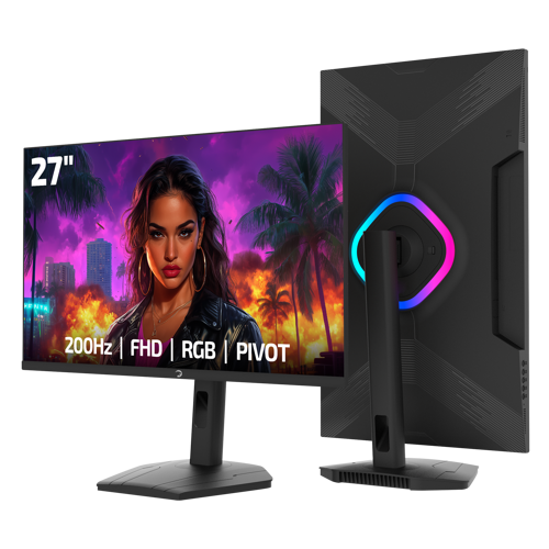 Lunis L40 27'' 200Hz 0.5Ms VA FHD RGB Pivot Gaming Monitör (Sıfır Ölü Piksel Garantili)