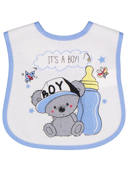 Biberon Baskılı Mama Önlüğü - Ekru Standart