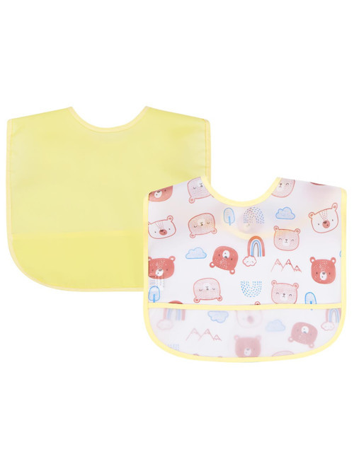 Ayıcık Empirme 2li Mama Önlüğü - Ekru Standart